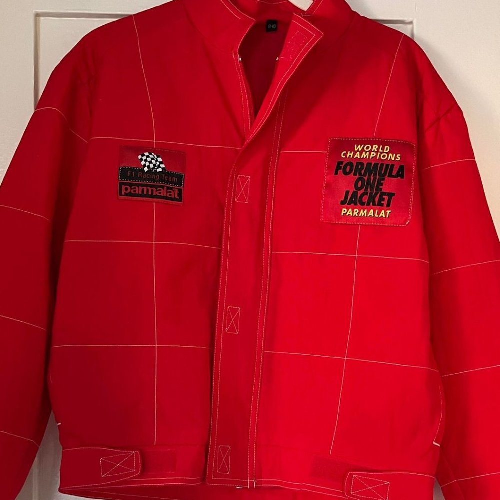 Vintage 80s Formula 1 Parmalat Bomber Racing Jacket in Red